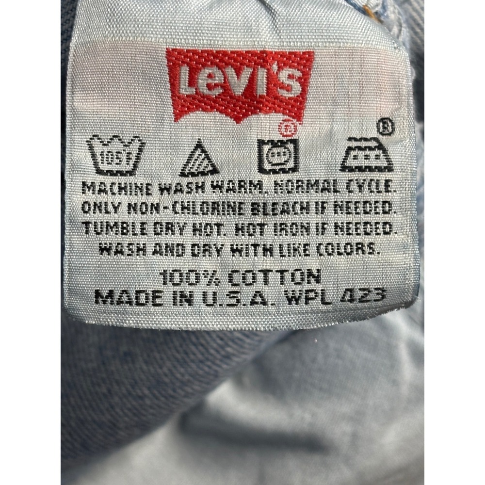 Levis 501 Mens Vintage Light Wash Straight Leg Button Fly Jeans 36x34 USA Made - Picture 7 of 10